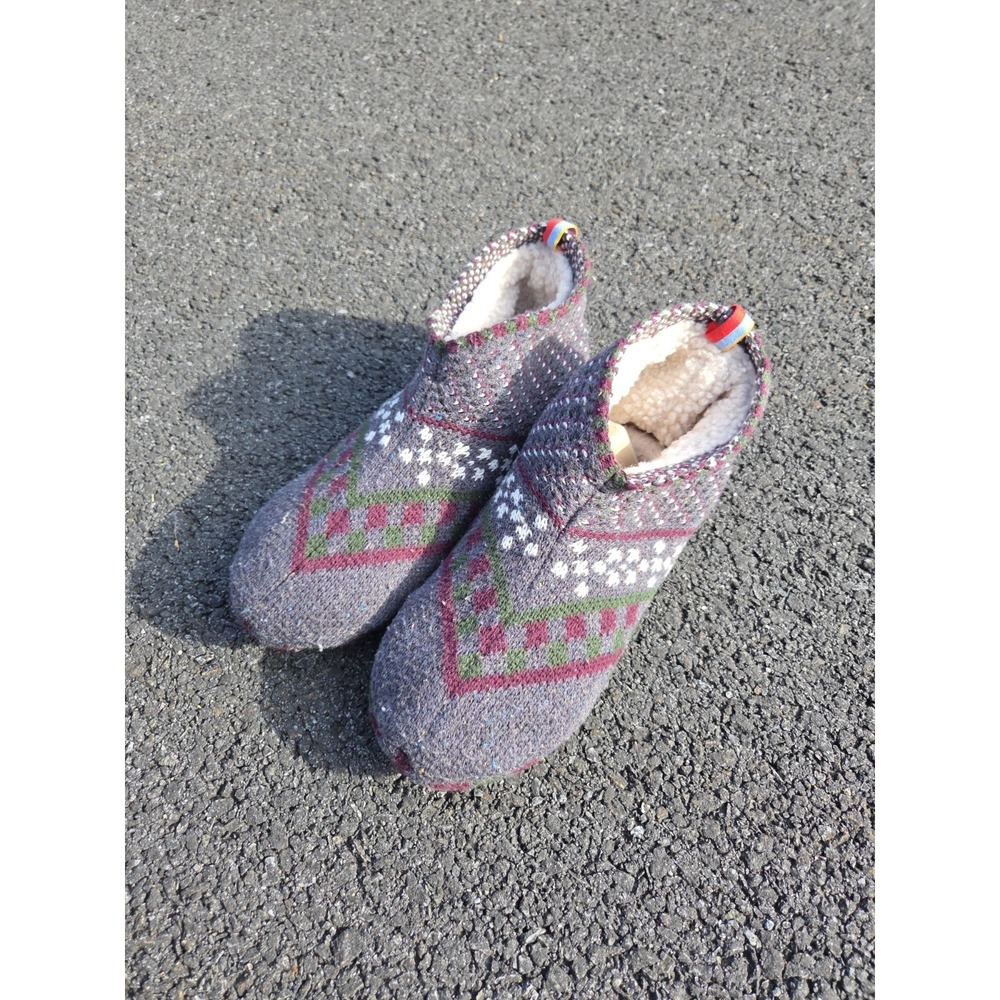 Bombas Gripper Slipper Mens Large Fair Isle Booties